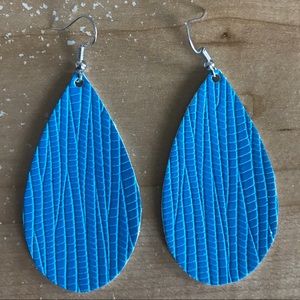 Faux leather textured earrings